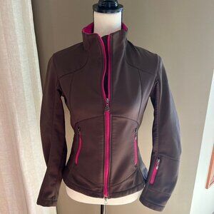 Nike Performance Fleece Jacket, Brown & Pink, Size Small (4-6)